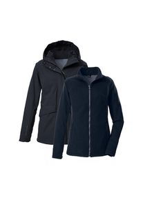 Killtec , Damen , 3-in-1-Funktionsjacke »KOW 189 WMN JCKT« , schwarz , 44 , 44 , 3 in 1 Damen Winter-Funktionsjacke mit regulierbarer Kapuze