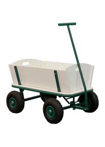 Ambia Garden Bollerwagen , Braun, Gr&uuml;n , Holz, Metall , 95x97x61 cm , CE , Freizeit & Co, Gartenspielzeug, Bollerwagen