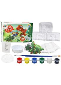 Lean Toys Gipsabg&uuml;sse von 3D-Dinosauriern mit DIY-Farben