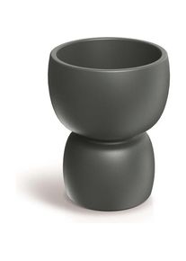 Prosperplast, Blumentopf, Flower pot DUALA ROUND, plastic, grey