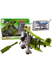 Lean Toys Zerlegtes gr&uuml;nes Dinosaurier-Lichtflugzeug