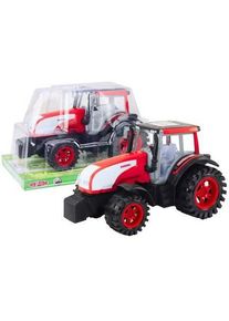Lean Toys Roter Traktor mit Antrieb