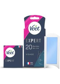 Veet, Wachs + Enthaarungscreme, Expert Cold Face Wax Strips for Sensitive Skin (20 x)