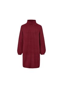 Tchibo - Geripptes Strickkleid mit Stehkragen - Damen - Gr. L - bordeaux
