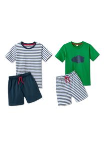 Tchibo - 2 Shorty-Pyjamas aus Bio-Baumwolle - Jungen - Gr. 86/92 - dunkelblau/gestreift