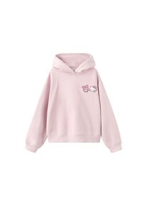 Mango Kids, Piger, Sweatshirt 'Hkpeace', Lyserød / Lys Pink / Hvid, Størrelse 116