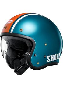 Shoei J.O2 Aventure, kask z otwartą twarzą , kolor: Petrol/Pomarańczowy , rozmiar: M