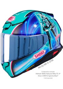 Shoei NXR2 Hatsune Miku, full face helmet , color: Turquoise/Blue/Pink , size: XXS