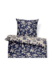 Tchibo - Pościel perkalowa - kolor: szary/niebieski