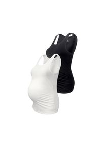 Tchibo - Topy ciążowe - dla pań - rozmiar L 44/46 - kolor: biały/czarny