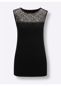 w&auml;schepur Damen Achseltop in schwarz ,Gr&ouml;&szlig;e 38, Witt, 95% Baumwolle, 5% Elasthan