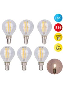 Näve Näve LED-Leuchtmittel »Daffy« E14 6 Stk. Warmweiß 6er Set, dimmbar, 2700 Kelvin in weiß