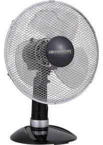 Sonnenkönig Sonnenkönig Tischventilator »Black 12, Leistung 40W, schwenkbar, laufruhig, modernes Design, « 3 Ventilationsstufen, hohe Effizienz, 3...