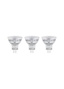 Paulmann LED-Leuchtmittel »3er-Pack Glasreflektor GU4 184lm 1,8W 2700K 12V« Warmweiß in silberfarben