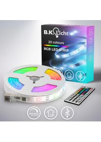 B.K.LICHT LED Stripe »USB LED Strip, 5 m, mit Farbwechsel« 150 Stk.-flammig Lichtleiste, mit Fernbedienung, selbstklebend in weiß