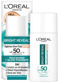 L'oréal Paris Damen After Sun-Lotion »L'Oréal Paris Bright Reveal Tägliches Glow-Fluid Getönt Light« LSF 50, mit Vitamin C und E,...