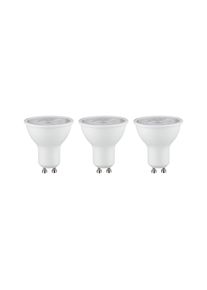 Paulmann LED-Leuchtmittel »3er Set 460lm 7W 4000K 36° 230V RAL9003« 3 Stk. Neutralweiß in weiß