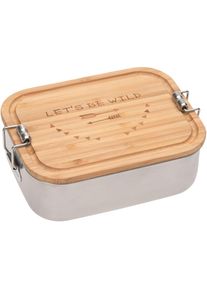 Lässig Lässig Lunchbox »Bamboo, Adventure« 1 tlg. mit Holzdeckel in silberfarben