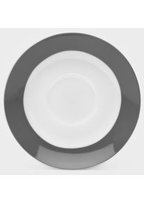 Van Well Untertasse »Vario« Porzellan, spülmaschinen- und mikrowellengeeignet, Ø 14,5 cm in grau