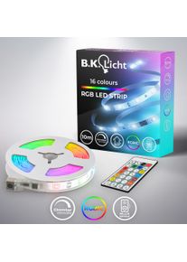 B.K.LICHT LED Stripe »RGBIC LED Strip, 10 m, mit Musiksensor« 300 Stk.-flammig Lichtleiste, Band mit Farbwechse, mit Fernbedienung, selbstklebend...