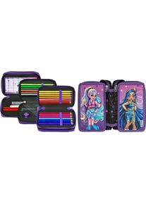 Scooli Federmäppchen »Tripledecker, Monster High« befüllt, inklusive Geodreieck