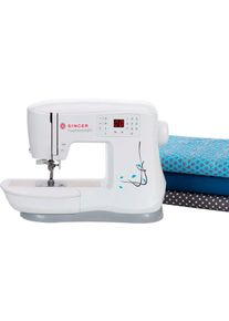 Singer , Nähmaschine »Featherweight C240« 70 Programme 70 Stiche, Komfort Transport , weiß-grau mit Applikation