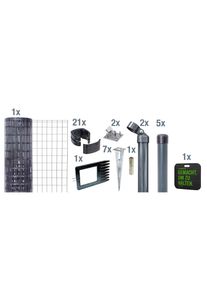 Alberts , Schweißgitter »Fix-Clip Pro « Höhe: 80-150cm, Gesamtlänge: 10 und 25m, mit Bodenhülsen , grau