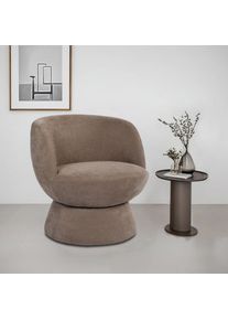 OTTO home , Drehsessel »ZAZZA Lese-Sessel, TV-Sessel, Loungesessel« 360° drehbar, feiner Struktur-Bezug , taupe