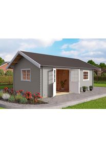 Lasita Maja , Gartenhaus »CAROLINE« , lichtgrau