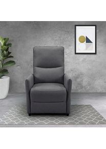 Inosign , Relaxsessel »CURRIE, mit Liegefunktion, Webstoff-Bezug, Federkern, « Ruhe-Sessel, Lese-Sessel, TV-Sessel , anthrazit