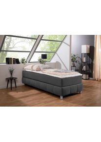 Home Affaire, Boxspringbett &raquo;Salo&laquo; Ohne Kopfteil, inkl. Topper, auch in &Uuml;berl&auml;nge 220 cm, anthrazit, Samtoptik, anthrazit