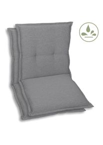 GO-DE , Sesselauflage »TOPSELLER!« nieder, wasserabweisend , hellgrau , Bezug: 100% Polyester