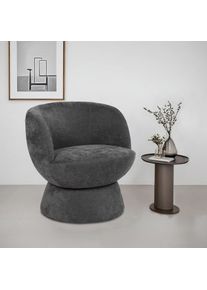 OTTO home , Drehsessel »ZAZZA Lese-Sessel, TV-Sessel, Loungesessel« 360° drehbar, feiner Struktur-Bezug , anthrazit