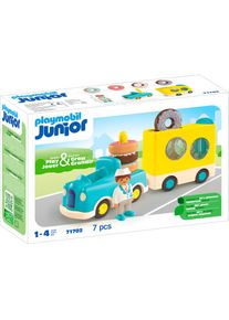 Playmobil , Konstruktions-Spielset &raquo;Verr&uuml;ckter Donut Truck mit Stapel- und Sortierfunktion (71702)&laquo; JUNIOR; Made in Europe, bunt, Konstruktions-