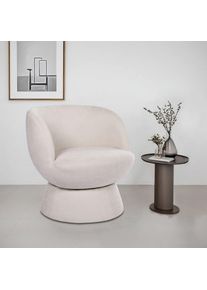 OTTO home , Drehsessel »ZAZZA Lese-Sessel, TV-Sessel, Loungesessel« 360° drehbar, feiner Struktur-Bezug , creme