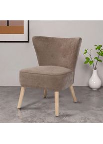 Home Affaire , Loungesessel »JORIEL moderner Ohrensessel mit Knopfsteppung« , taupe