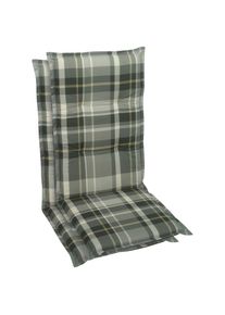 GO-DE , Sesselauflage , grau/creme/anthrazit , Bezug: 65% Polyester, 35% Baumwolle