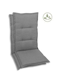 GO-DE , Sesselauflage mittel, wasserabweisend , hellgrau , Bezug: 100% Polyester
