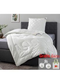 Beco , Kunstfaserbettdecke &raquo;Aerelle Blue "Gold" NEUHEIT Bettdecke mit Gratis-Perlenohrsteckern&laquo; warm F&uuml;llung recycelte Polyesterfaser 1 Stk. tlg....