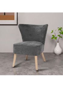 Home Affaire , Loungesessel »JORIEL moderner Ohrensessel mit Knopfsteppung« , anthrazit