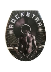 ADOB , WC-Sitz »Rockstar« Absenkautomatik, zur Reinigung abnehmbar , schwarz