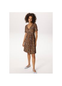 Aniston CASUAL , Sommerkleid , braun-hellbraun-anthrazit-graublau-gr&uuml;n-lachs-wei&szlig; , N-Gr , 48 -N-Gr , 48 , Kleid aus weich flie&szlig;ender, elastischer...