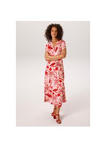 Aniston CASUAL , Sommerkleid , rosa-rot-beere-lachs-wollwei&szlig; bodeaux , N-Gr , 42 -N-Gr , 42 , Kleid aus weich flie&szlig;ender, elastischer Viskose