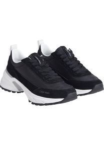 Calvin Klein Jeans , Damen , Plateausneaker »HIKE RUNNER MG NYLON MIX« , schwarz-weiß , 37 , 37 , Sportiver Sneaker mit Schnürung