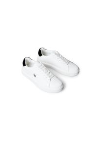 Calvin Klein Jeans , Damen , Sneaker »CLASSIC CUPSOLE LACEUP LTH« , weiß-schwarz , 46 , 46 , Klassischer Schnürer von CK für viele Gelegenheiten