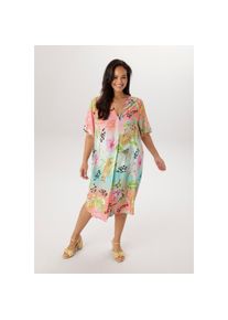 Aniston PLUS , Damen , Blusenkleid , bunt , N-Gr , 48 -N-Gr , 48 , Kleid aus weich fallender Viskose