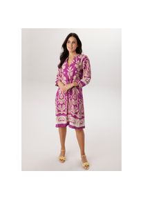 Aniston SELECTED , Damen , Blusenkleid , pink-beige-off white , N-Gr , 44 -N-Gr , 44 , Kleid aus weich fallender Viskose mit ornamentalem Blüten-...