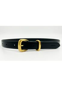 Calvin Klein , Lederg&uuml;rtel &raquo;G&uuml;rtel&laquo; , BLACK/ ANTIQUE LIGHT GOLD
