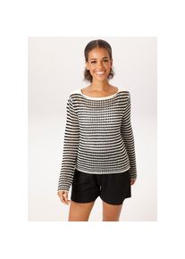 Aniston CASUAL , Damen , Strickpullover , schwarz-weiß , 42 , 42 , Pullover im Ringel-Dessin