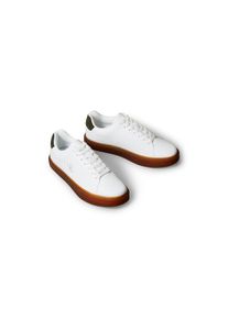 Calvin Klein Jeans , Damen , Sneaker »CLASSIC CUPSOLE LACEUP LTH« , weiß-dunkelbraun , 45 , 45 , Klassischer Schnürer von CK für viele Gelegenheiten